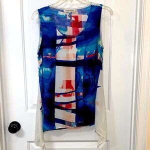 Abstract Blue and Red Tunic
